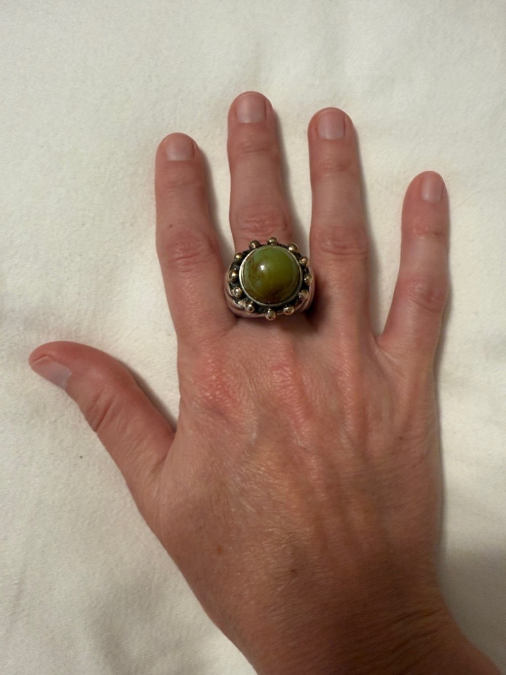 HUGE Dian Malouf Jasper Statement Ring - Picture 4 of 5